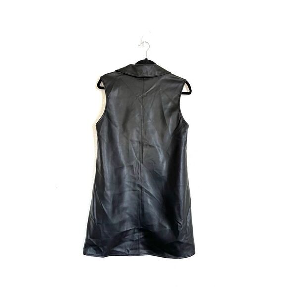 Alexander Wang.T stretchy collared coated Mini Dress in Black size small - Picture 8 of 8